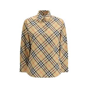 Burberry Women Slim Fit Cotton Check Shirt